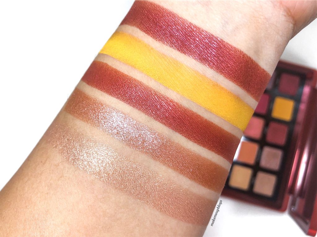 Sunrise row 1 swatches